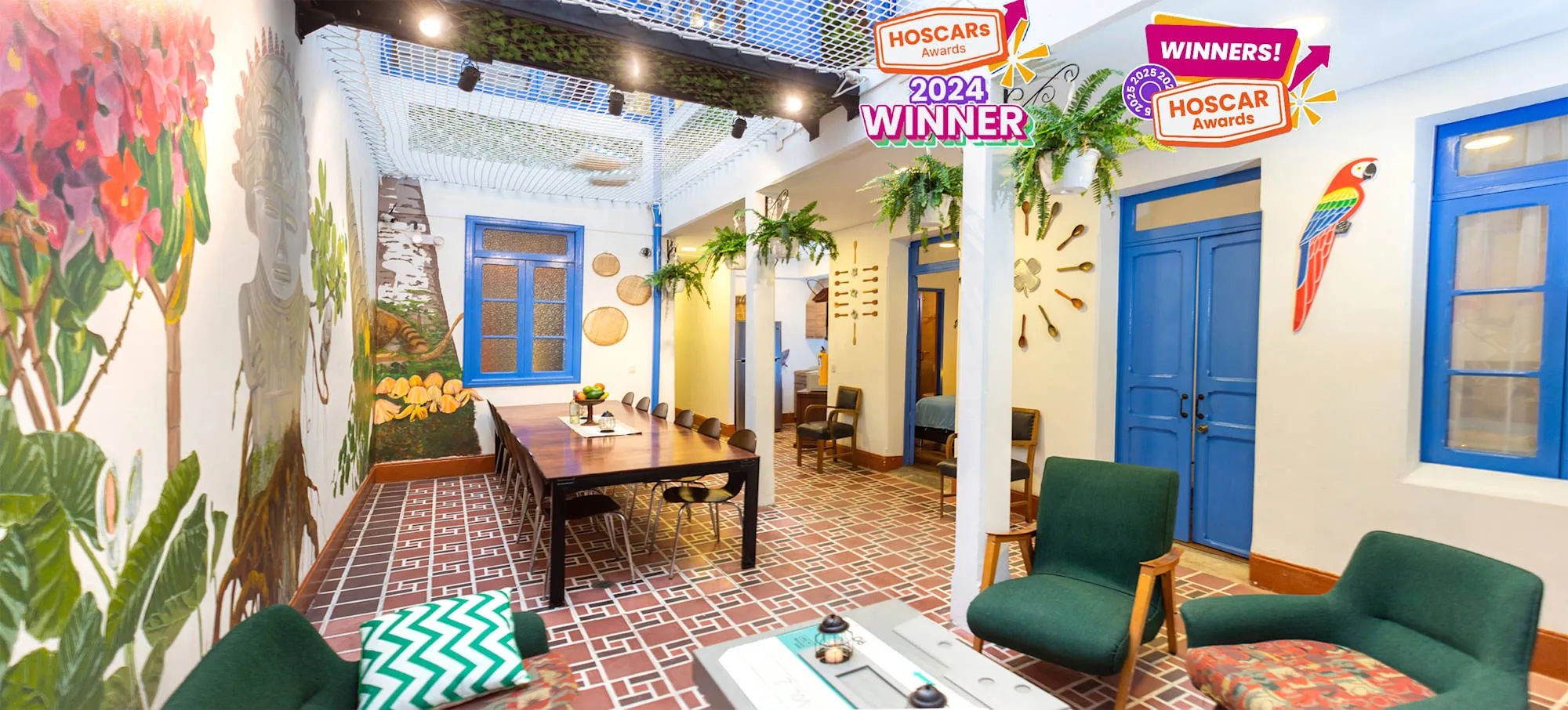 Ein Gemeinschaftsbereich des Granada Hostel