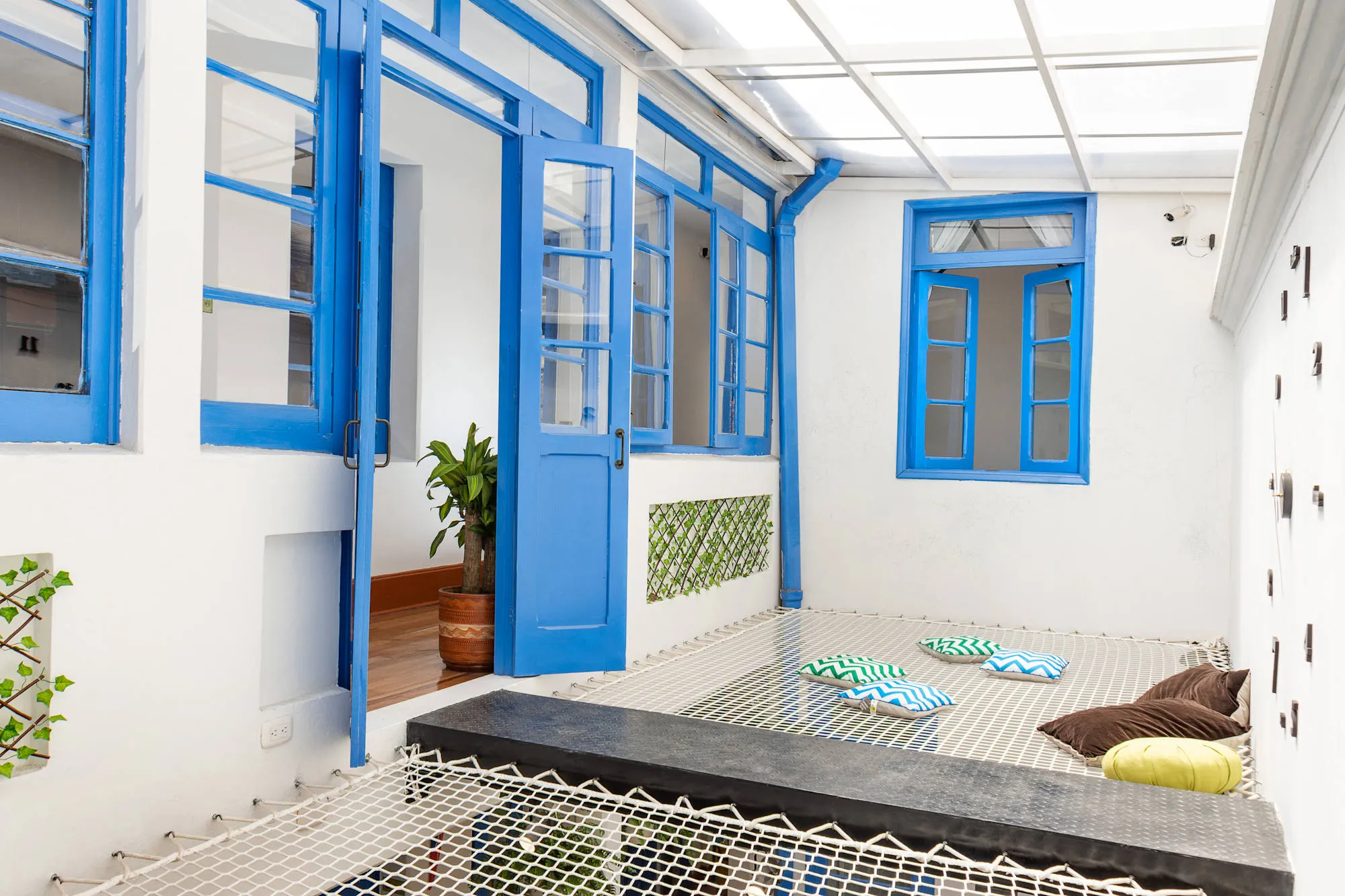 Der Patio des Granada Hostel