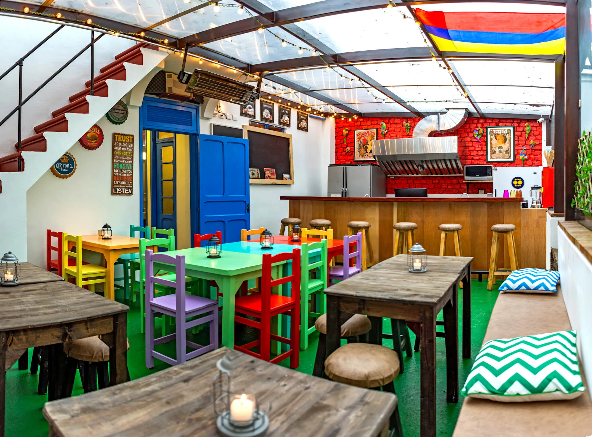 Die Bar des Granada Hostel
