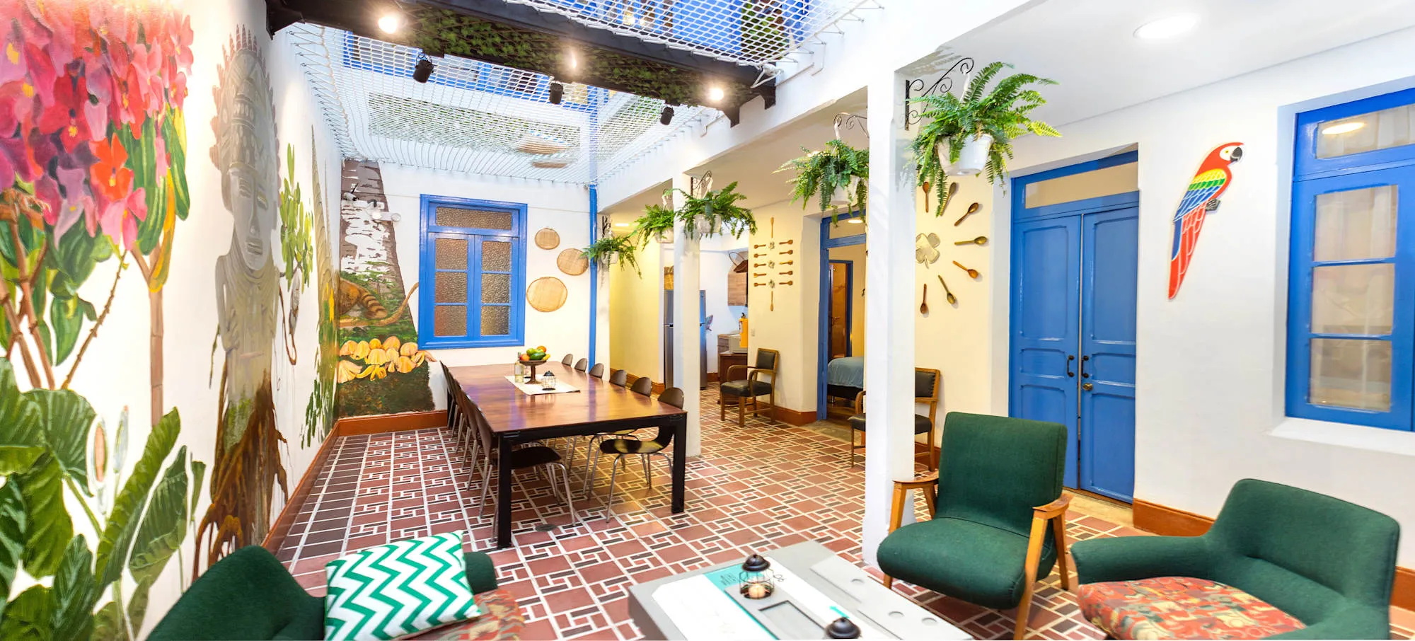 Ein Gemeinschaftsbereich des Granada Hostel
