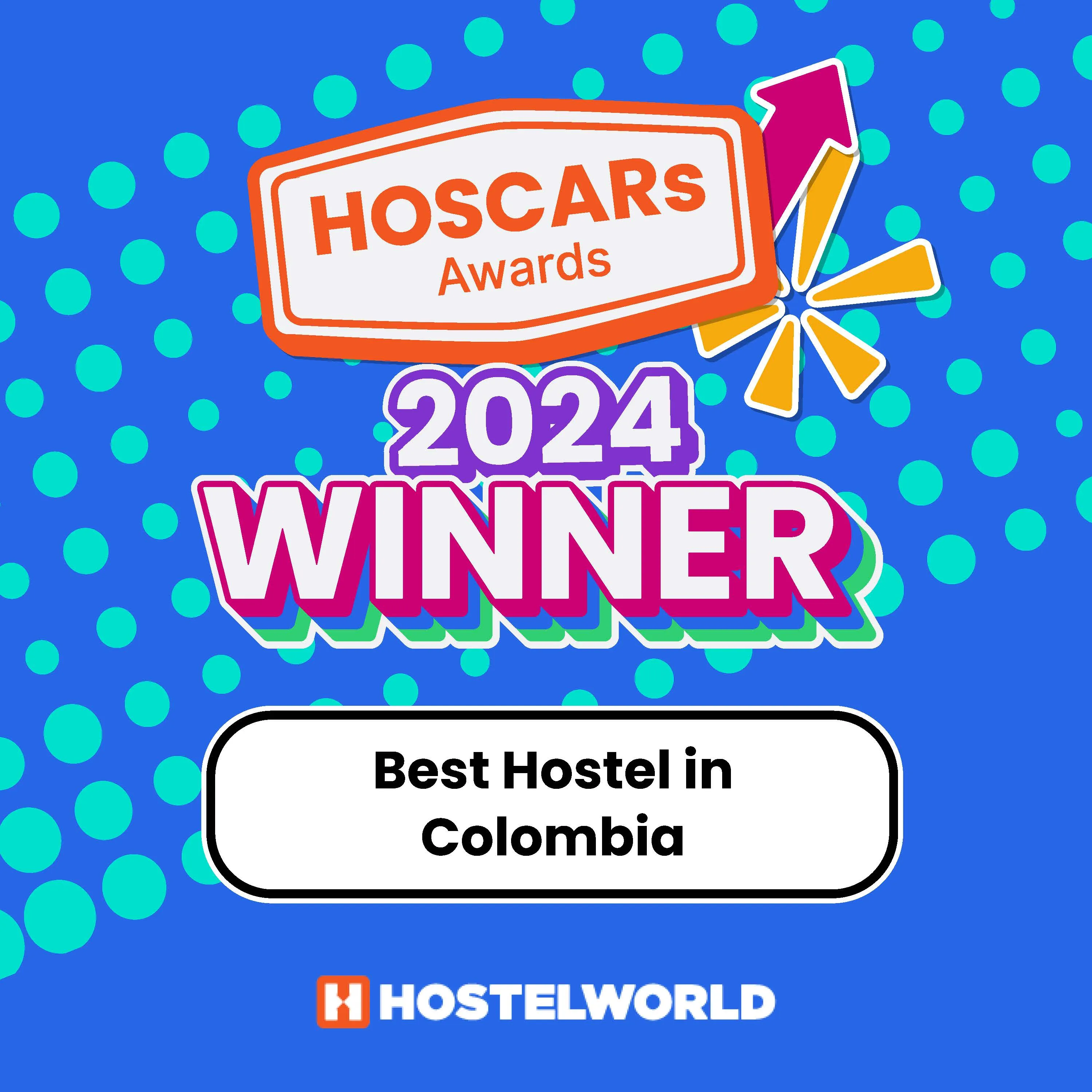 1st — Bestes Hostel in Kolumbien, Hostelworld 2024